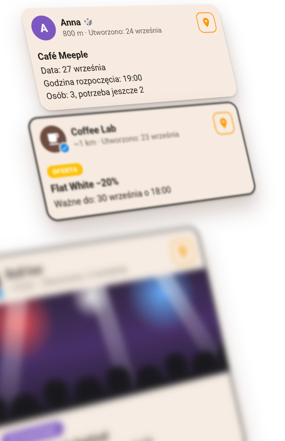 Lista GoLetsGo: spotkania ludzi i oferty lokali